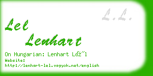 lel lenhart business card